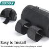 imageGOTRAX Cup Holder Bike Water Bottle Holder for E Scooters ampamp EBikes  Adaptable NoScrew Installation Mesh Pockets Sticky Straps  Fits Cups Diameter Less Than 315in8cm  Black