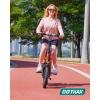 imageGotrax 16quot Folding Electric Bike Max 28Miles RangePedalAssist ampamp Speed 155Mph Power by Peak 500W EBike with Removable Battery Suspension ampamp Adjustable Size Commuter Bicycle for AdultsTeensNephele Stepthru Orange
