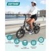 imageGotrax 16quot Folding Electric Bike Max 28Miles RangePedalAssist ampamp Speed 155Mph Power by Peak 500W EBike with Removable Battery Suspension ampamp Adjustable Size Commuter Bicycle for AdultsTeensNephele Stepthru Orange