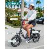 imageGotrax 16quot Folding Electric Bike Max 28Miles RangePedalAssist ampamp Speed 155Mph Power by Peak 500W EBike with Removable Battery Suspension ampamp Adjustable Size Commuter Bicycle for AdultsTeensNephele Stepthru Orange