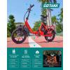 imageGotrax 16quot Folding Electric Bike Max 28Miles RangePedalAssist ampamp Speed 155Mph Power by Peak 500W EBike with Removable Battery Suspension ampamp Adjustable Size Commuter Bicycle for AdultsTeensNephele Stepthru Orange