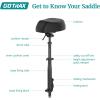 imageGotrax Foldable Scooter Saddle Seat Only for APEX MAX Fusion EScooter Adjustable Comfortable with Shock Absorption Supports up to 264lbs