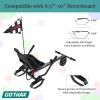 imageGotrax Hoverboard Kart Seat Attachment Accessory for 65quot 8quot 85quot 10quot Self Balancing Scooter Adjustable Frame Length and Handlebar Control Buggy Attachment Hover Board Go Kart Accessory Kids AdultsWith Rear Shock Absorption Black