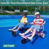 imageGotrax Hoverboard Kart Seat Attachment Accessory for 65quot 8quot 85quot 10quot Self Balancing Scooter Adjustable Frame Length and Handlebar Control Buggy Attachment Hover Board Go Kart Accessory Kids AdultsWith Rear Shock Absorption Black