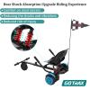 imageGotrax Hoverboard Kart Seat Attachment Accessory for 65quot 8quot 85quot 10quot Self Balancing Scooter Adjustable Frame Length and Handlebar Control Buggy Attachment Hover Board Go Kart Accessory Kids AdultsWith Rear Shock Absorption Black