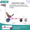 imageGotrax Hoverboard Kart Seat Attachment Accessory for 65quot 8quot 85quot 10quot Self Balancing Scooter Adjustable Frame Length and Handlebar Control Buggy Attachment Hover Board Go Kart Accessory Kids AdultsWith Rear Shock Absorption Pink
