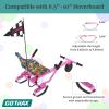 imageGotrax Hoverboard Kart Seat Attachment Accessory for 65quot 8quot 85quot 10quot Self Balancing Scooter Adjustable Frame Length and Handlebar Control Buggy Attachment Hover Board Go Kart Accessory Kids AdultsWith Rear Shock Absorption Pink