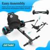 imageGotrax Hoverboard Kart Seat Attachment Accessory for 65quot 8quot 85quot 10quot Self Balancing Scooter Adjustable Frame Length and Handlebar Control Buggy Attachment Hover Board Go Kart Accessory Kids AdultsSingle Tube