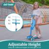 imageGotrax KS3 Kids Kick Scooter LED Lighted Wheels Adjustable Height Handlebars and Removable Seat LeantoSteer ampamp Widen AntiSlip Deck 3 Wheel Scooter for Kids Ages 28 and up to 100 LbsBlue with Seat
