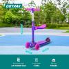 imageGotrax KS3 Kids Kick Scooter LED Lighted Wheels Adjustable Height Handlebars and Removable Seat LeantoSteer ampamp Widen AntiSlip Deck 3 Wheel Scooter for Kids Ages 28 and up to 100 LbsPurple with Seat