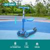 imageGotrax KS3 Kids Kick Scooter LED Lighted Wheels Adjustable Height Handlebars and Removable Seat LeantoSteer ampamp Widen AntiSlip Deck 3 Wheel Scooter for Kids Ages 28 and up to 100 LbsBlue with Seat
