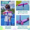 imageGotrax KS3 Kids Kick Scooter LED Lighted Wheels Adjustable Height Handlebars and Removable Seat LeantoSteer ampamp Widen AntiSlip Deck 3 Wheel Scooter for Kids Ages 28 and up to 100 LbsPurple