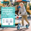 imageGotrax KS8 Kick Scooter for Kids 5 Large 8quot Wheels and Height Adjustable Handlebar Sturdy Wide Deck ampamp Rear Brake Detachable for Easy Storage 2 Wheels Scooter for Kids Teens Gift for Boy ampamp GirlBlue
