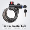 imageGotrax LockGuard Scooter Locks 4 Feet Bike Locks Cable Heavy Duty Anti Theft Bicycle Lock with Mounting Bracket and 2 Keys Cable Lock Suitable for Scooters and Bikes Key Lock