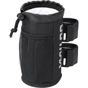 imageGOTRAX Cup Holder Bike Water Bottle Holder for E Scooters ampamp EBikes  Adaptable NoScrew Installation Mesh Pockets Sticky Straps  Fits Cups Diameter Less Than 315in8cm  Black