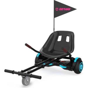imageGotrax Hoverboard Kart Seat Attachment Accessory for 65quot 8quot 85quot 10quot Self Balancing Scooter Adjustable Frame Length and Handlebar Control Buggy Attachment Hover Board Go Kart Accessory Kids AdultsDual Tube