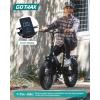imageGotrax 20quot Folding Electric Bike with 55 Miles Pedalassist1 by 48V Battery 20Mph Power by 500W Smart LCD Display and 5 PedalAssist Levels 7SpeedampampFront Shock Absorber for OffRoad BicycleR2 Black 55miles