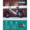imageGotrax 20quot Folding Electric Bike with 55 Miles Pedalassist1 by 48V Battery 20Mph Power by 500W Smart LCD Display and 5 PedalAssist Levels 7SpeedampampFront Shock Absorber for OffRoad BicycleR2 White 55miles