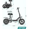imageGotrax A5 Electric Scooter wSeat for 13 12quot Pneumatic Tire Max 155 Miles ampamp155 Mph Power by 400W Motor Dual Rear Shock Absorber ampampDual Brake Comfortable Wider Seat ampamp Carry Basket ampamp Hook White350W 95Miles Black