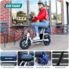 imageGotrax A5 Electric Scooter wSeat for 13 12quot Pneumatic Tire Max 155 Miles ampamp155 Mph Power by 400W Motor Dual Rear Shock Absorber ampampDual Brake Comfortable Wider Seat ampamp Carry Basket ampamp Hook White400W 155Miles Black