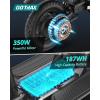 imageGotrax A5 Electric Scooter wSeat for 13 12quot Pneumatic Tire Max 155 Miles ampamp155 Mph Power by 400W Motor Dual Rear Shock Absorber ampampDual Brake Comfortable Wider Seat ampamp Carry Basket ampamp Hook White350W 95Miles Black