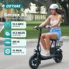 imageGotrax A5 Electric Scooter wSeat for 13 12quot Pneumatic Tire Max 155 Miles ampamp155 Mph Power by 400W Motor Dual Rear Shock Absorber ampampDual Brake Comfortable Wider Seat ampamp Carry Basket ampamp Hook White400W 155Miles Black