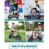 imageGotrax A5 Electric Scooter wSeat for 13 12quot Pneumatic Tire Max 155 Miles ampamp155 Mph Power by 400W Motor Dual Rear Shock Absorber ampampDual Brake Comfortable Wider Seat ampamp Carry Basket ampamp Hook White400W 155Miles White