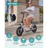 imageGotrax Adult Electric Scooter with Seat Max 1925miles Range 15520mph Power by 350W500W Motor AllTerrain Tire ampamp Wider Deck ampamp Soft Cushioning Seat with Carry Basket14 350W 19Miles White
