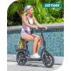 imageGotrax Adult Electric Scooter with Seat Max 1925miles Range 15520mph Power by 350W500W Motor AllTerrain Tire ampamp Wider Deck ampamp Soft Cushioning Seat with Carry Basket14 500W 25Miles Black