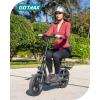 imageGotrax Adult Electric Scooter with Seat Max 1925miles Range 15520mph Power by 350W500W Motor AllTerrain Tire ampamp Wider Deck ampamp Soft Cushioning Seat with Carry Basket14 350W 19Miles Black