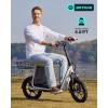 imageGotrax Adult Electric Scooter with Seat Max 1925miles Range 15520mph Power by 350W500W Motor AllTerrain Tire ampamp Wider Deck ampamp Soft Cushioning Seat with Carry Basket16 500W 25Miles White