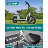 imageGotrax Adult Electric Scooter with Seat Max 1925miles Range 15520mph Power by 350W500W Motor AllTerrain Tire ampamp Wider Deck ampamp Soft Cushioning Seat with Carry Basket14 350W 19Miles White