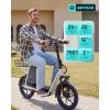 imageGotrax Adult Electric Scooter with Seat Max 1925miles Range 15520mph Power by 350W500W Motor AllTerrain Tire ampamp Wider Deck ampamp Soft Cushioning Seat with Carry Basket16 500W 25Miles White
