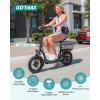 imageGotrax Adult Electric Scooter with Seat Max 1925miles Range 15520mph Power by 350W500W Motor AllTerrain Tire ampamp Wider Deck ampamp Soft Cushioning Seat with Carry Basket14 500W 25Miles Black