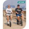 imageGotrax Adult Electric Scooter with Seat Max 1925miles Range 15520mph Power by 350W500W Motor AllTerrain Tire ampamp Wider Deck ampamp Soft Cushioning Seat with Carry Basket14 350W 19Miles White
