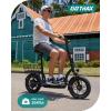 imageGotrax Adult Electric Scooter with Seat Max 1925miles Range 15520mph Power by 350W500W Motor AllTerrain Tire ampamp Wider Deck ampamp Soft Cushioning Seat with Carry Basket14 500W 25Miles Black