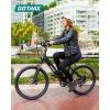 imageGotrax Dolphin 26quot Electric Bike Max Range 30MilesPedalassist1 ampamp 20Mph Power by Peak 500W 5 PedalAssist Levels ampamp Front Suspension 7SpeedampampBoost Mode City EBike for Adult StepThru Bicycle350w Purple