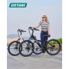 imageGotrax Dolphin 26quot Electric Bike Max Range 30MilesPedalassist1 ampamp 20Mph Power by Peak 500W 5 PedalAssist Levels ampamp Front Suspension 7SpeedampampBoost Mode City EBike for Adult StepThru Bicycle350w White