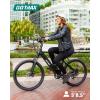 imageGotrax Dolphin 26quot Electric Bike Max Range 30MilesPedalassist1 ampamp 20Mph Power by Peak 500W 5 PedalAssist Levels ampamp Front Suspension 7SpeedampampBoost Mode City EBike for Adult StepThru Bicycle350w White