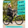 imageGotrax Dolphin 26quot Electric Bike Max Range 30MilesPedalassist1 ampamp 20Mph Power by Peak 500W 5 PedalAssist Levels ampamp Front Suspension 7SpeedampampBoost Mode City EBike for Adult StepThru Bicycle350w Black