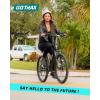 imageGotrax Dolphin 26quot Electric Bike Max Range 30MilesPedalassist1 ampamp 20Mph Power by Peak 500W 5 PedalAssist Levels ampamp Front Suspension 7SpeedampampBoost Mode City EBike for Adult StepThru Bicycle350w White