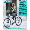 imageGotrax Dolphin 26quot Electric Bike Max Range 30MilesPedalassist1 ampamp 20Mph Power by Peak 500W 5 PedalAssist Levels ampamp Front Suspension 7SpeedampampBoost Mode City EBike for Adult StepThru Bicycle350w White
