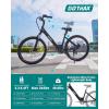 imageGotrax Dolphin 26quot Electric Bike Max Range 30MilesPedalassist1 ampamp 20Mph Power by Peak 500W 5 PedalAssist Levels ampamp Front Suspension 7SpeedampampBoost Mode City EBike for Adult StepThru Bicycle350w Black