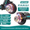 imageGotrax Electric Scooter for Adults Max 1838 Mile ampamp 2028Mph by 300w500w1000w Motor10quot Pneumatic Tire Bright Headlight TaillightAluminum Alloy FrameampampCruise Control Foldable Escooter for Commute25mile Dual 500w