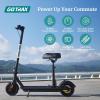 imageGotrax Fusion Seat Electric Scooter for Adults 85quot Solid Tire Max 14 Miles Range 15518 Mph 2 Gear Speed Power by 300W Motor Rear Double Suspension EABSampampDisk Brake Foldable Escooter with SaddleFUSION With Seat