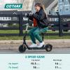 imageGotrax Fusion Seat Electric Scooter for Adults 85quot Solid Tire Max 14 Miles Range 15518 Mph 2 Gear Speed Power by 300W Motor Rear Double Suspension EABSampampDisk Brake Foldable Escooter with SaddleFUSION With Seat