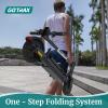 imageGotrax Fusion Seat Electric Scooter for Adults 85quot Solid Tire Max 14 Miles Range 15518 Mph 2 Gear Speed Power by 300W Motor Rear Double Suspension EABSampampDisk Brake Foldable Escooter with SaddleFUSION With Seat
