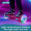 imageGotrax Hoverboard with 65quot LED Wheels ampamp Headlight Max 45 Miles Range 62mph Power by Dual Brushless Motor UL2272 Certified and 504Wh6552Wh Battery Self Balancing Scooters for 44176lbs Kids6miles Speaker Pink