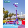 imageGotrax K03 Kick Scooter for Kids 5quot LED RGB Lighted Wheels 46 Lbs Lightweight and OneClick Detachable Design Height Adjustable Handlebars AntiSlip Deck and Max Load 110 Lbs for BoyampampGirl Age 3Purple