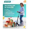 imageGotrax K03 Kick Scooter for Kids 5quot LED RGB Lighted Wheels 46 Lbs Lightweight and OneClick Detachable Design Height Adjustable Handlebars AntiSlip Deck and Max Load 110 Lbs for BoyampampGirl Age 3Blue